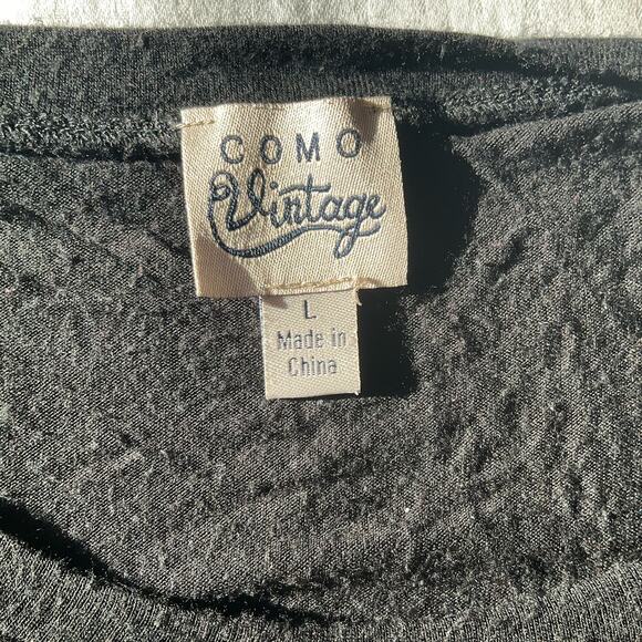 Como Vintage Women’s Long Sleeve Screw Neck T-shirt size L, Black & Red - Picture 6 of 9